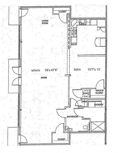 Live Work Apartments 2D Floorplan, 6 North